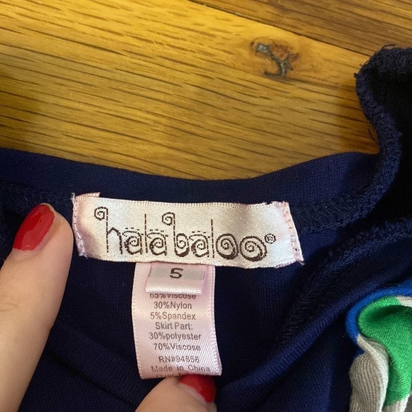 Halabaloo Girl’s Multicolored Striped Dress Size 5 - Picture 3 of 5